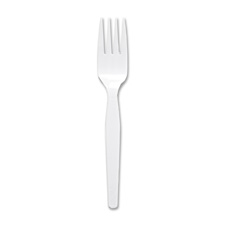 Gjo0010430ct Heavyweight White Plastic Forks, 100 Per Count