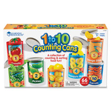 Learning Resources Lrnler6800 1-10 Counting Cans Set, 67 Per Set
