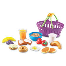 Learning Resources Lrnler9730 New Sprouts Play Breakfast Basket, 17 Per Set