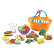 Learning Resources Lrnler9732 New Sprouts Play Dinner Basket, 19 Per Set