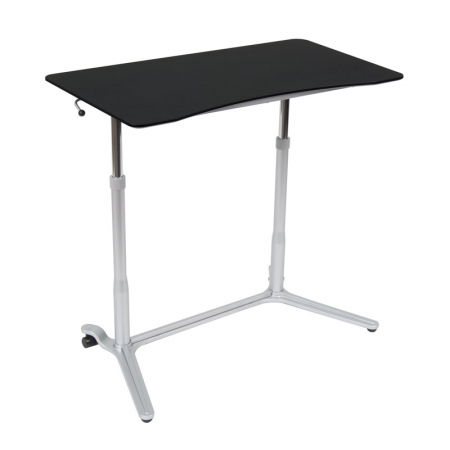 Sierra Adjustable Height Desk - Silver & Black