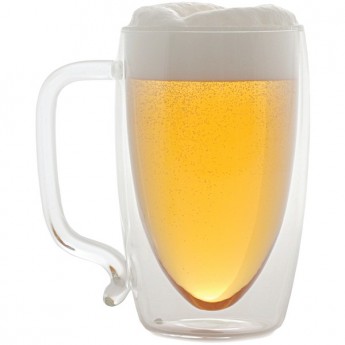 Srft80061 17 Oz. Double-wall Glass Beer Mug