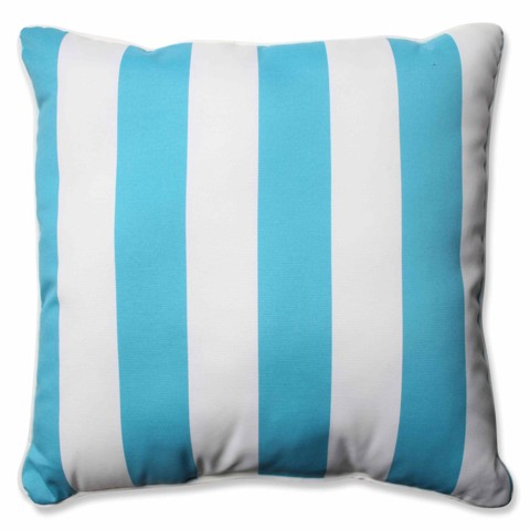 577821 Cabana Stripe Turquoise 23 In. Floor Pillow