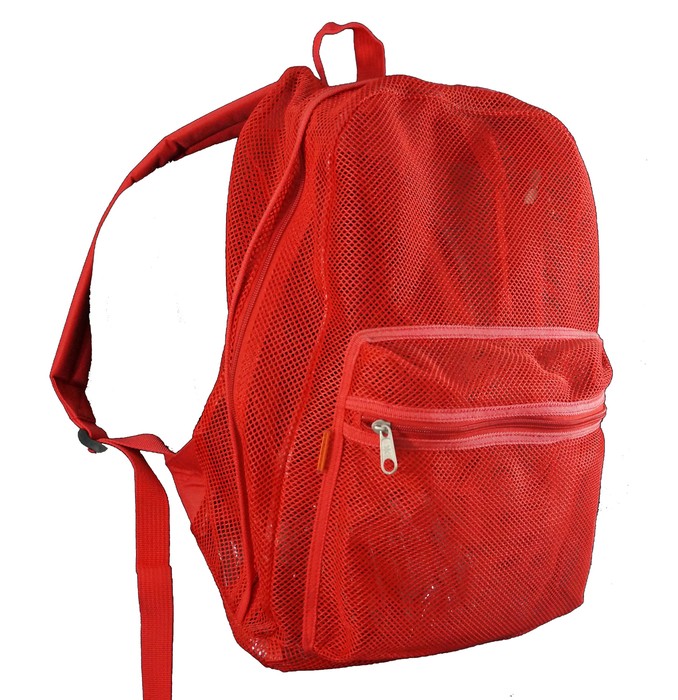 Lm184 Red Mesh Backpack 18 X 14 X 6 In.