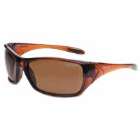 286-40153 Voodoo Safety Glasses, Polarized Polycarb Anti-scratch Anti-fog Lenses, Brown