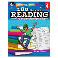 Shl50925 180 Days Of Reading 4th-grade Book