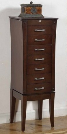 7 Drawer Jewelry Armoire - Weather