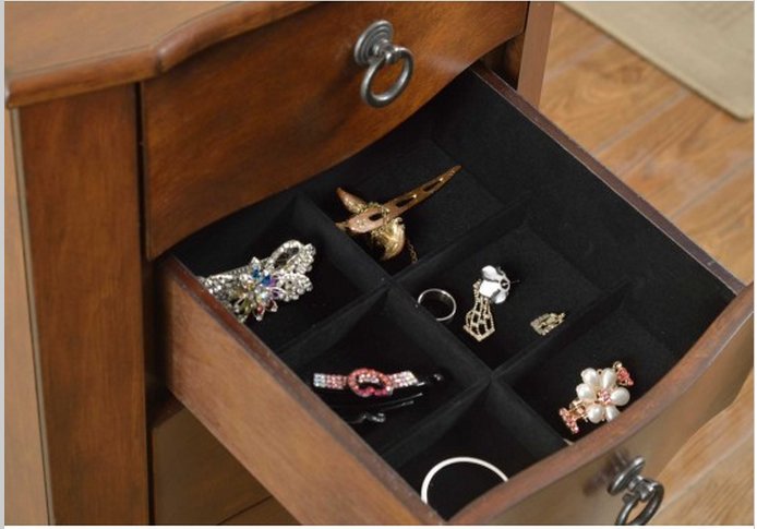 7 Drawer Jewelry Armoire - Coffee
