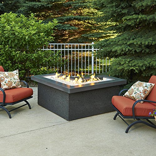 Outdoorgreatroom Pt-1242-mm The Pointe L-shaped Crystal Fire Pit Table