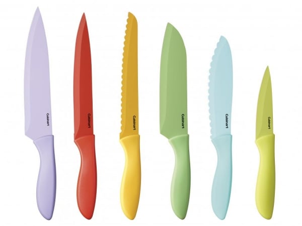 Cutlery C55-12pcer1 Ceramic Coated Color Knife Set With Blade Guards