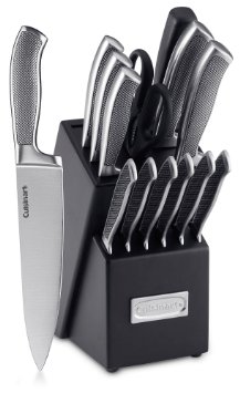 Cutlery 15 Piece Stainless Steel Knife Block Set