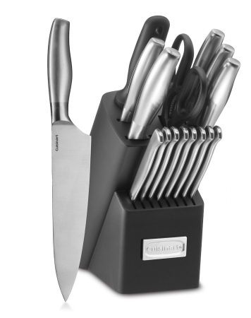 Cutlery C77ss-17p 17 Piece Stainless Steel Knife Block Set