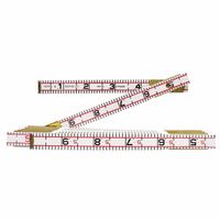Lufkin 182-1066dn Red End Engineers Rulers, 0.63 In. X 6 Ft., Wood, White-red
