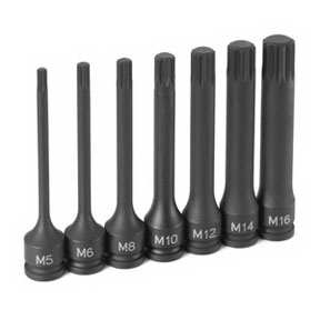 Gry-1247s 0.37 In. Drive 7 Piece Triple Square Driver Set - 4 In. Length