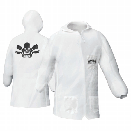 Reusable Lab Coat With Pullover Hood - Medium