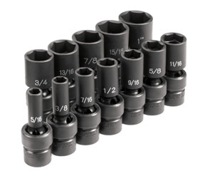 Gry-1212usd 0.38 In. Drive Semi - Deep Sae Universal Socket Set