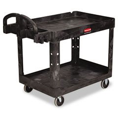 Rcp-452088bk Heavy-duty Utility Cart 2-shelf Black