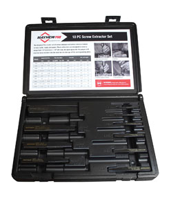 May-37345 Screw And Pipe Extractor Set - 10 Pieces
