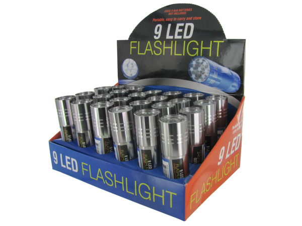 Ec011-24 9-led Flashlight Counter Top Display