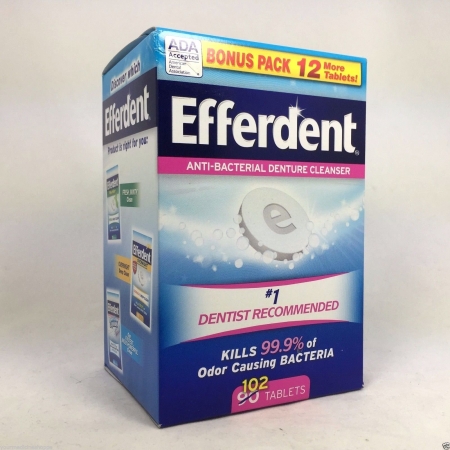 0455857 Efferdent Anti-bacterial Denture Cleanser Tablets, 102 Count