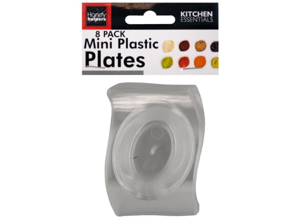Hc009-24 Clear Mini Plastic Plates Set