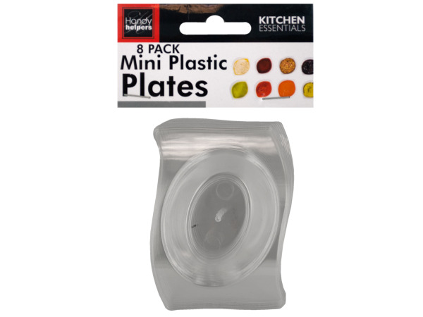 Hc009-48 Clear Mini Plastic Plates Set