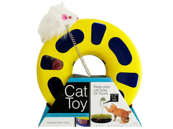 Ball Track Cat Toy With Mouse Swatter