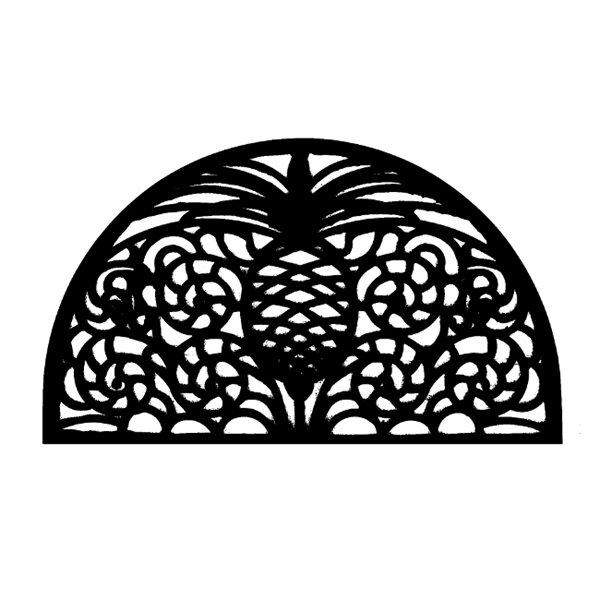 Imports Decor  Pineapple Semi Circle Door Welcome Mat