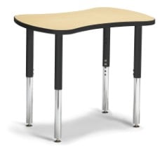 6310jcs011 Collaborative Bowtie Table, Maple And Black - 24 X 35 In.