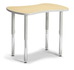 6310jcs410 Collaborative Bowtie Table, Maple And Gray - 24 X 35 In.