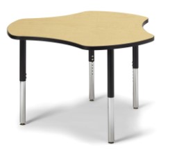 6311jcs011 Collaborative Hub Table, Maple And Black - 44 X 47 In.