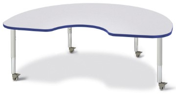 6423jcm003 Kidney Activity Table, Gray And Blue - 48 X 72 In.