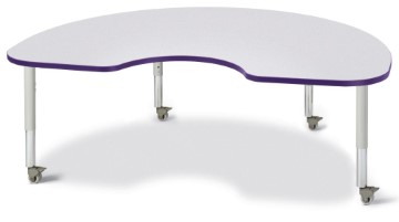 6423jcm004 Kidney Activity Table, Gray And Purple - 48 X 72 In.