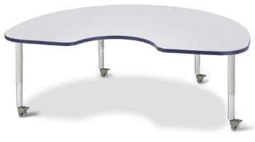 6423jcm112 Kidney Activity Table, Gray And Blue - 48 X 72 In.