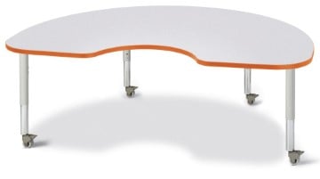 6423jcm114 Kidney Activity Table, Gray And Orange - 48 X 72 In.