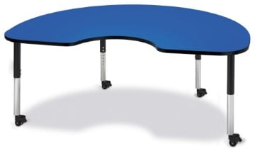 6423jcm183 Kidney Activity Table, Blue And Black - 48 X 72 In.