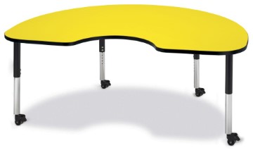 6423jcm187 Kidney Activity Table, Yellow And Black - 48 X 72 In.