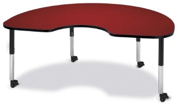 6423jcm188 Kidney Activity Table, Red And Black - 48 X 72 In.