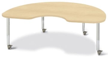 6423jcm251 Kidney Activity Table, Maple And Gray - 48 X 72 In.