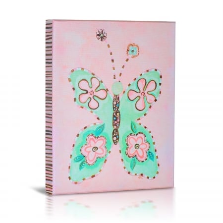 Green Fog Gf0012 Butterfly Canvas Gallery Wrapped Art