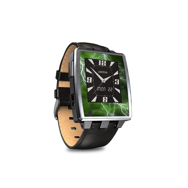 Pssw-apoc-grn Pebble Steel Smartwatch Skin - Apocalypse Green
