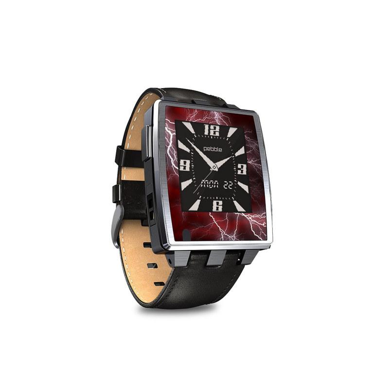 Pssw-apoc-red Pebble Steel Smartwatch Skin - Apocalypse Red