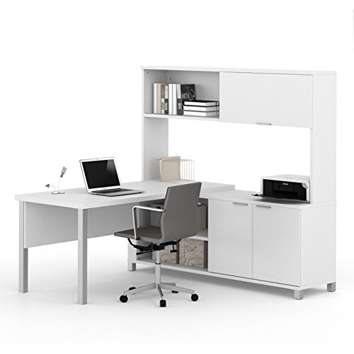 Bestat 120864-17 L-desk With Hutch In White