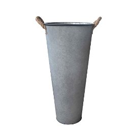 Fp-4053m Tall 22 In. Metal French Bucket With 2 Rope Handles