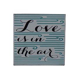 Fp-4073s Wall Sign Inscribed - Love Is In The Air