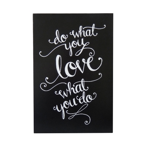 Fp-4093 Black Wall Sign Inscribed - Do What You Love What You Do