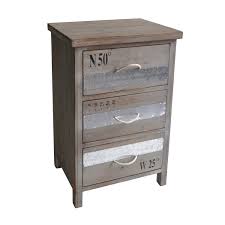 Fp-4123 Wooden Cabinet With 3 Drawers And Rope Handles