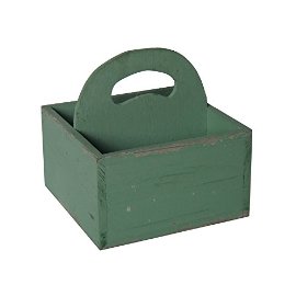 Fp-4199t Teal Wooden Square Caddy