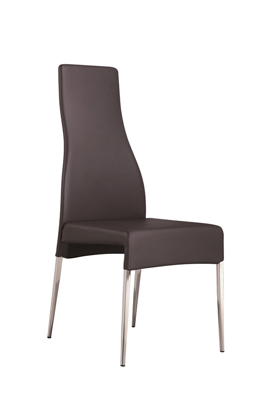 Cb-f3151-g Valentino Collection Dining Chair, Gray Eco-leather