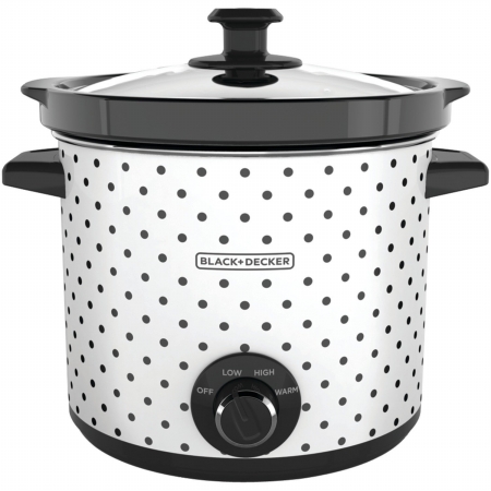 Sc1004d Slow Cooker, 4 Quart  Black & White